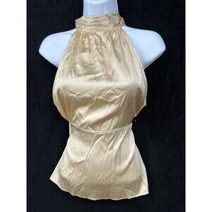 Isabella de Marco beige  Silk  charm Fairy‎  Neck Tide Cami Top Beige 10